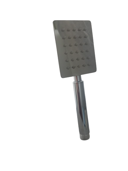 Doccetta quadrata in acciaio cromata, anticalcare