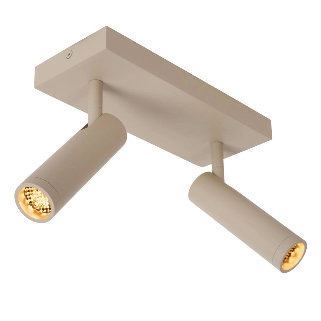 Faretto da soffitto rettangolare GRADO 2xMR11 taupe Lucide