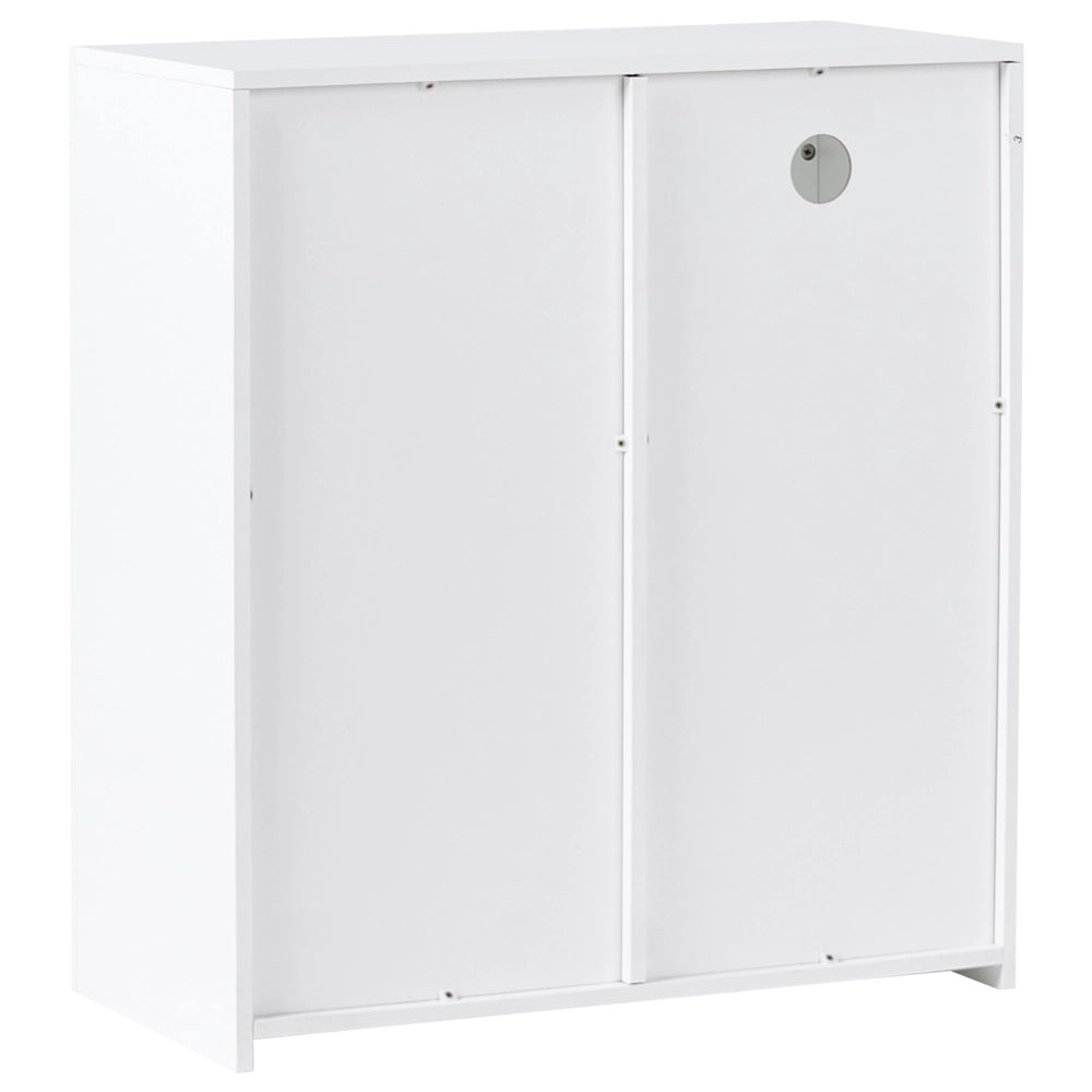 Credenza per soggiorno o camera da letto con 1 anta in MDF LED bianco stile moderno