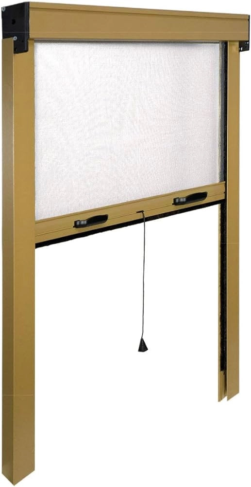 ZANZARIERA AVVOLGIBILE VERTICALE 120x160 cm - Bronzo