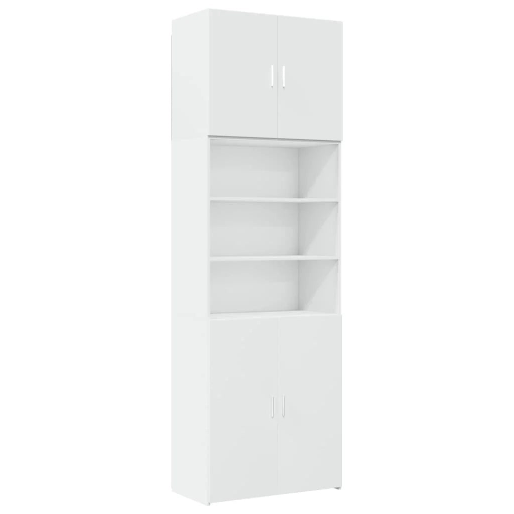 Credenza cassettiera cassettiera mobile contenitore organizer cucina soggiorno soggiorno alto 80 x 42,5 x 249 cm derivati ​​del legno bianco 02_0032777