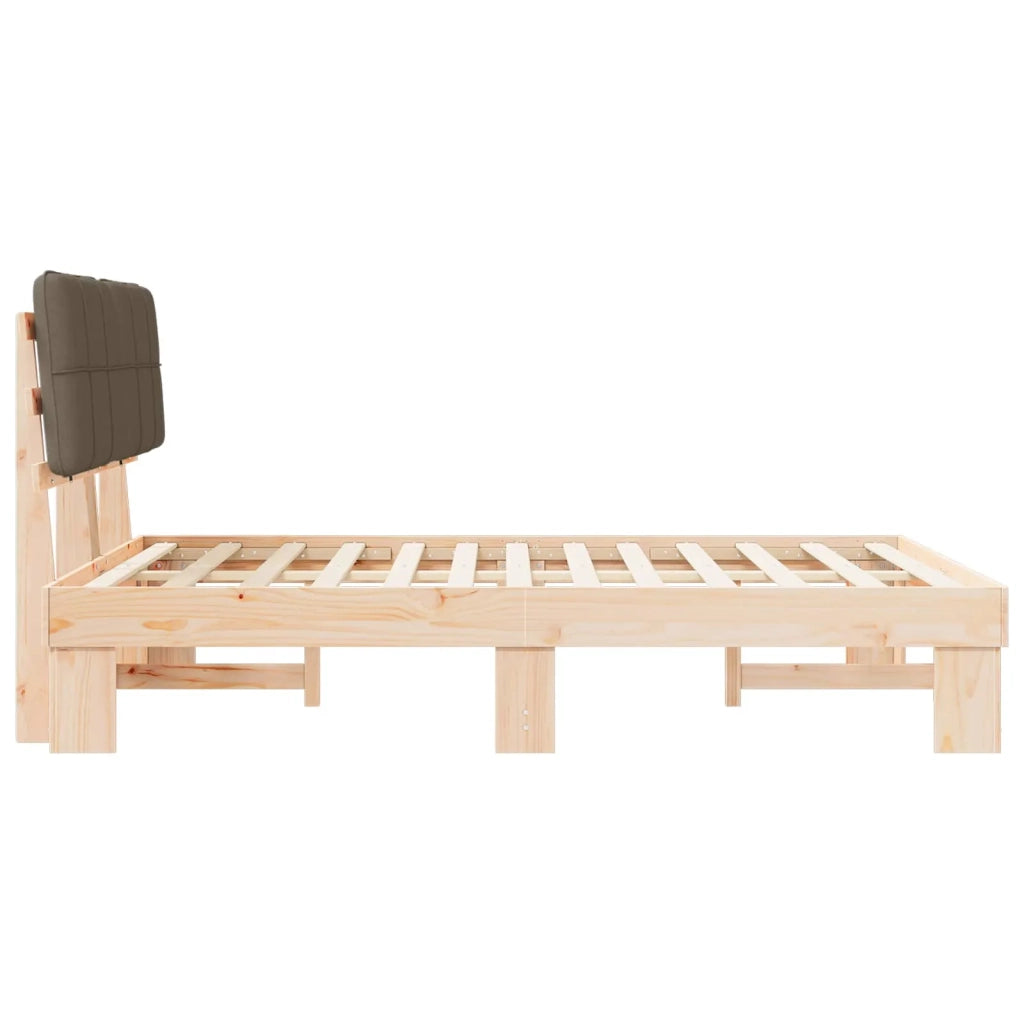 Letto con Testiera Rivestita Talpa 160 x 200 cm Pino massello 877407