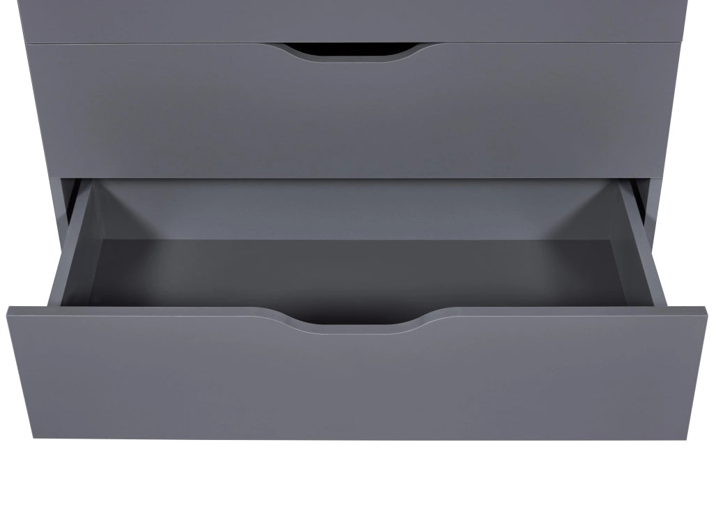 CASSETTIERA COMO' SILENZIA 5 CASSETTI 81,5x40x112,5 CM LAMINATO GRIGIO TITANIO