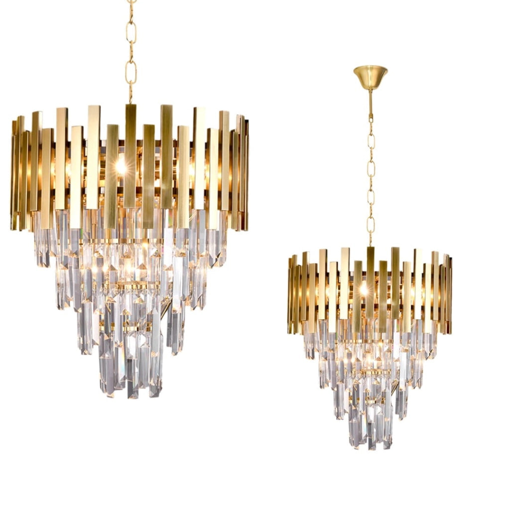 Lampadario in cristallo Aspen ML6000 9xE14 oro Milagro