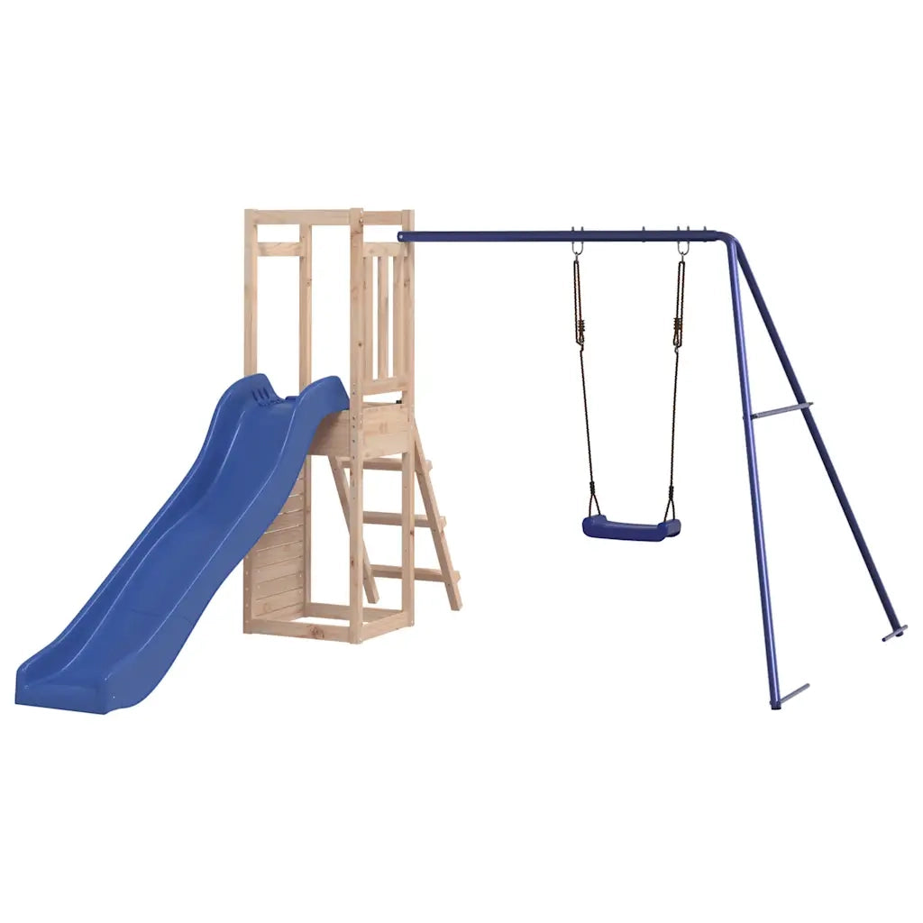Set da Gioco da Esterno in Legno Massello di Pino