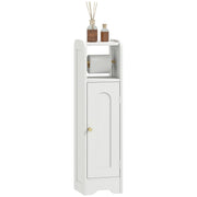Mobile Bagno Stretto ¨C zephmum ¨C 21x20x79 cm Bianco con Ripiano Aggiustabile e Portarotoli