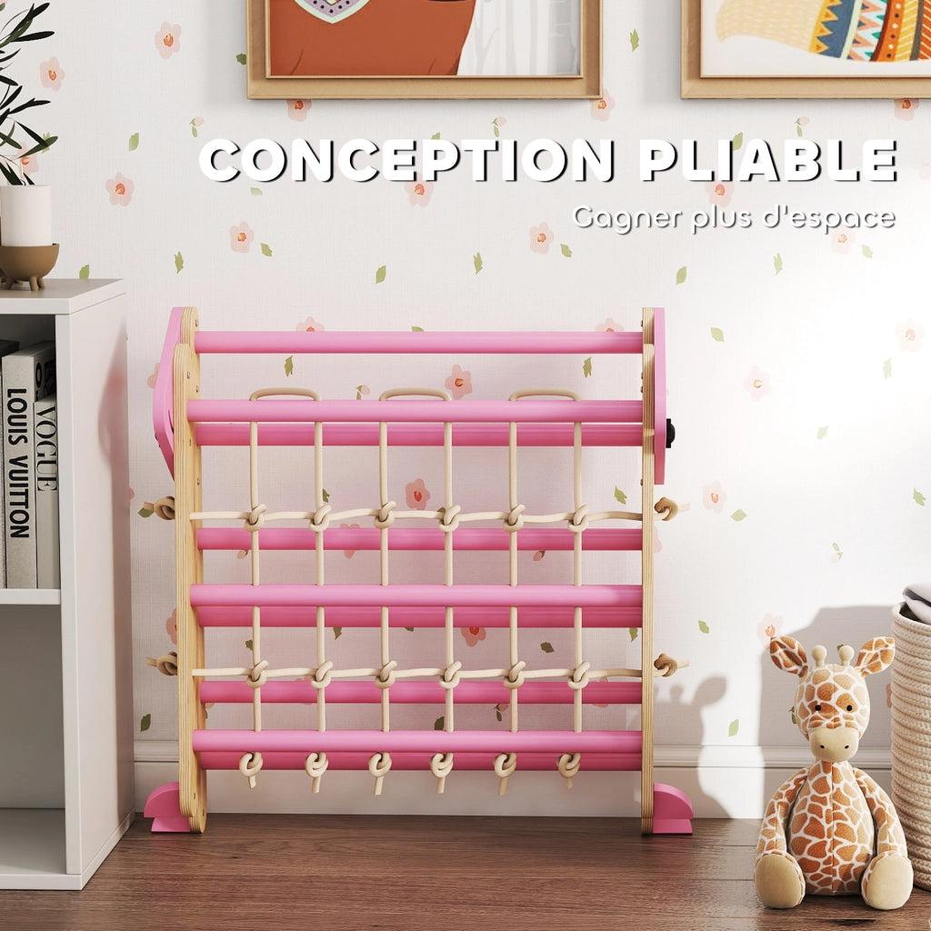Letto a castello per bambini con scivolo e scala ¨C Minimal ¨C rosa