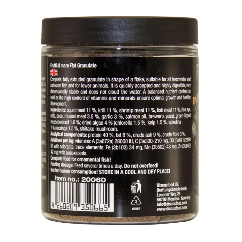 Discusfood Frutti di Mare 300ml/65gr - fioccato a base di granulato estruso per acqua dolce e marina