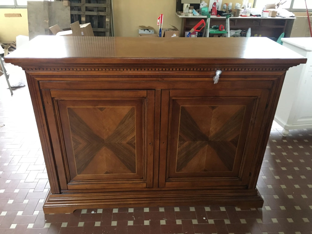 Madia credenza legno 2 ante 2 noce bassano l.160 p.53 h. 115 - Mobili 2G