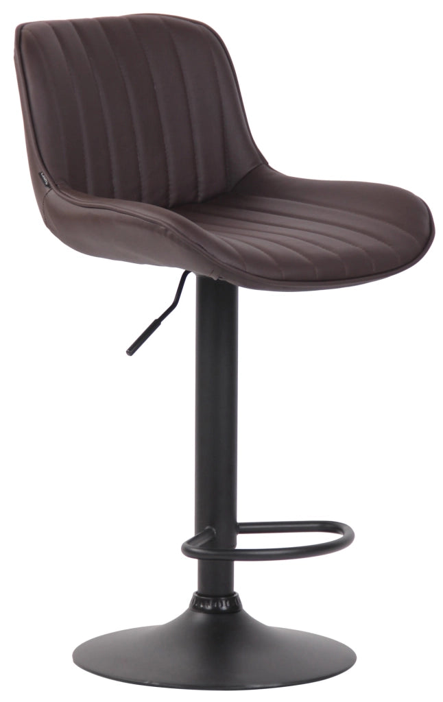 Set di 2 sgabelli da bar Lentini in similpelle marrone,nero