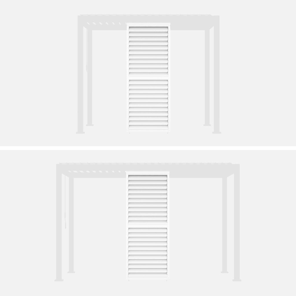 Persiana in alluminio da 1m per pergola bioclimatica triomphe, bianco