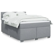 Giroletto a Molle con Materasso Grigio Chiaro 160x200cm Tessuto