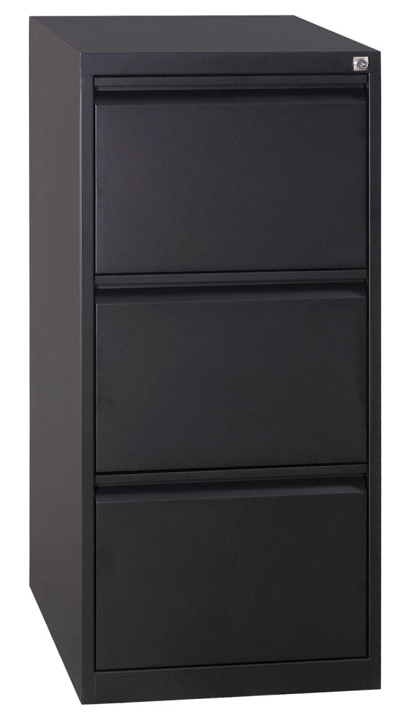 Classificatore 3 Cassetti 46x62x101,2 cm in Metallo Nero