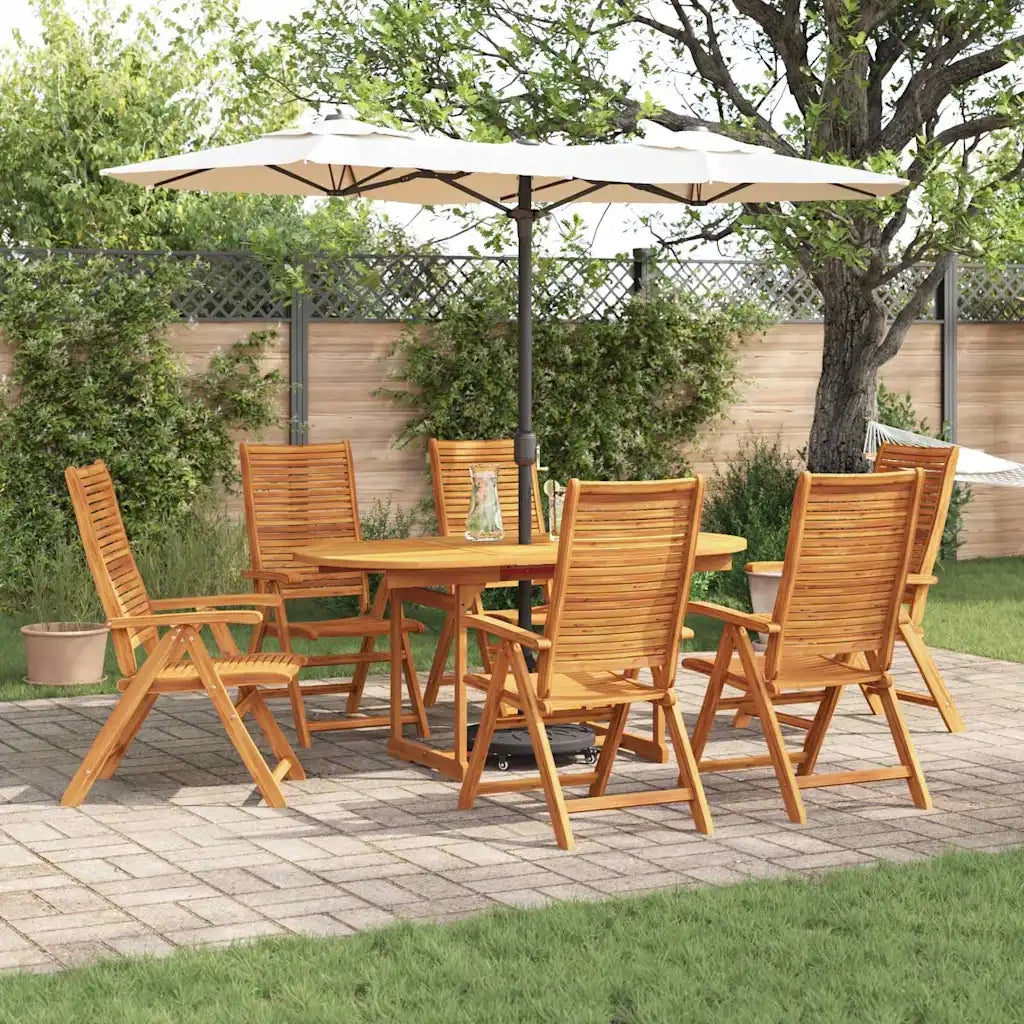 Set da Pranzo per Giardino 7 pcs Marrone 3375719