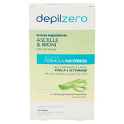 DEPILZERO STRISCE DEPILATORIE ASCELLE E BIKINI CON CERA AD AZIONE PROTETTIVA E ALOE VERA 20PZ