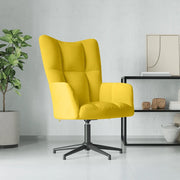 Sedia Relax Giallo Senape in Velluto 328102