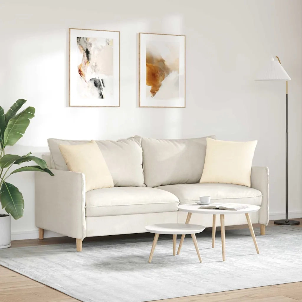 Cuscini da Divano 2 pcs Crema 45 x 45 cm Tessuto in Cords