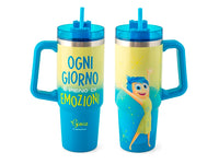 Mug termico in acciaio inox 18/10 con cannuccia inside out gioia lt 0,9