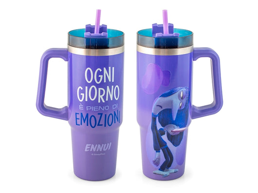 Mug termico in acciaio inox 18/10 con cannuccia inside out noia lt 0,9