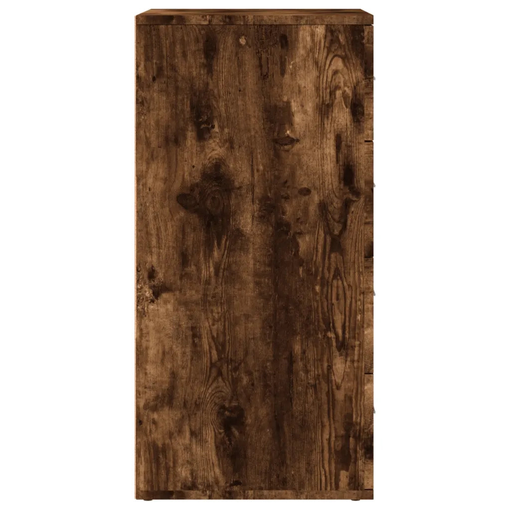 Credenze 2 pz Rovere Fumo 60x39x80 cm in Legno Multistrato
