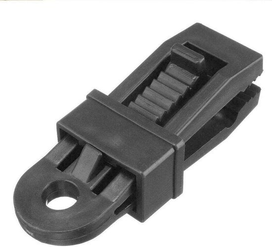 Set di 24 clip per tende - maniglia di chiusura robusta - nero - per tende e ombrelloni - multifunzionale e pratico - accessori outdoor