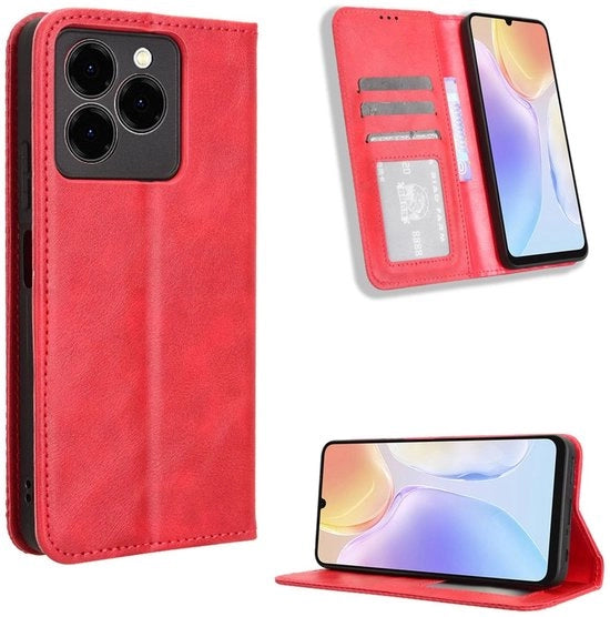 Portafoglio in PU pelle di alta qualità - chiusura magnetica - blocco RFID - slot per carte di credito - chiusura a cerniera - protezione contro urti - design a doppia faccia