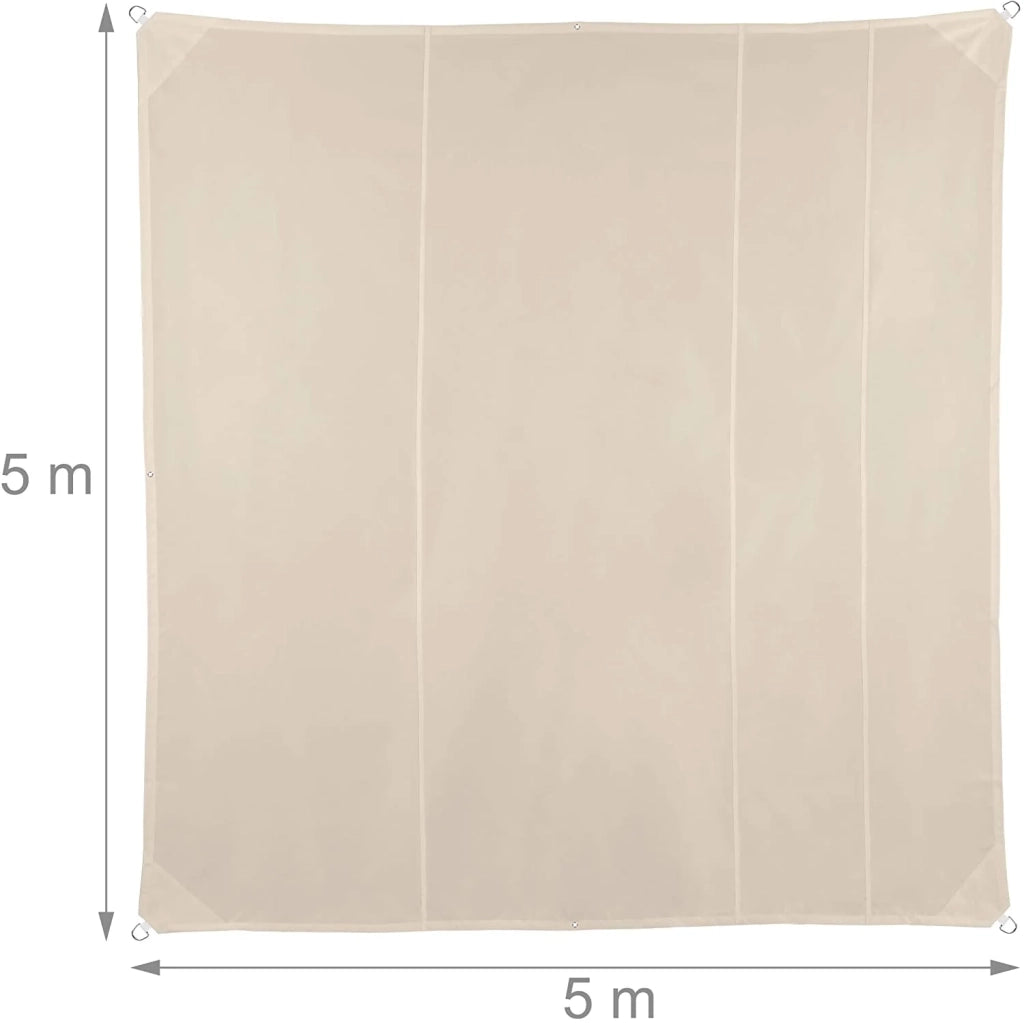 Vela ombreggiante quadrata 5 x 5 m beige 13_0002942_4