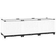 Fioriera rialzata per piante fiori terrazza giardino 120 x 40 x 38 cm polipropilene grigio 02_0039201