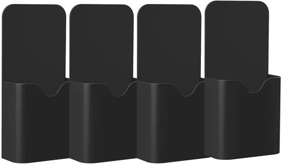 Organizzatore per lavagna - Set di 4 - Materiale ABS - Design premium - Magnetico - Raccogli l'essenziale - Risparmia spazio - Contenitore di archiviazione