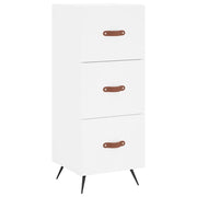 Buffet credenza cassettiera armadio mobile contenitore organizer per cucina soggiorno salotto 34,5 x 34 x 90 cm legno ingegnerizzato bianco 02_0030266