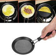 Mini Padella per Cucina Esterna - Bicchierini di Uovo - Manico Ergonomico - Nero - Ideale per Camping e Cucina - Perfetto per Mini Pancakes