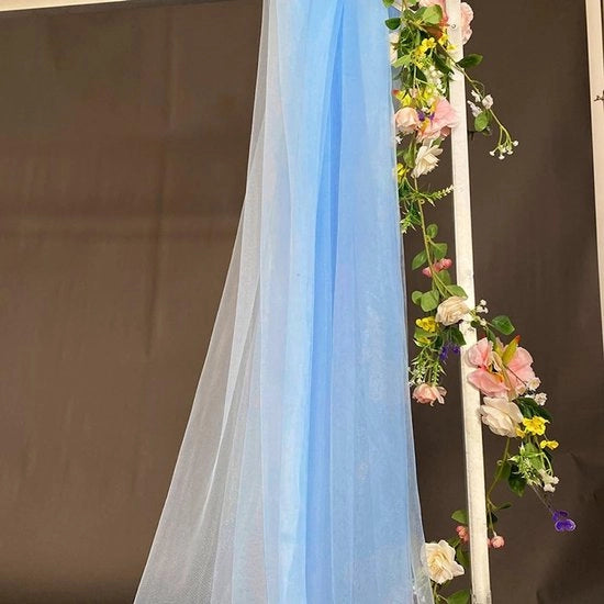 Tela di Organza 5 m x 160 cm - Tela decorativa elastica e soffice - Tela per decorazione di fondo - Tela per tende e gaze
