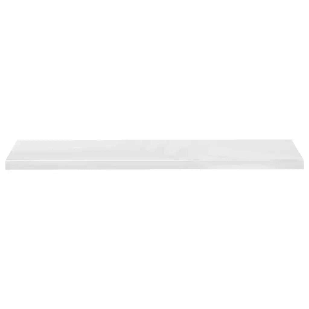 Scaffali a Parete 2 pz Bianco Lucido 120x23,5x3,8 cm in MDF cod mxl 33568
