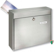 Cassa Postale Burg Wächter - cassa postale da parete - Borkum - colore argento - acciaio inossidabile