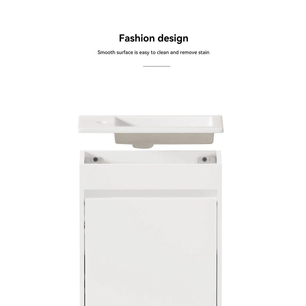 Armadietto Bagno 46 cm ¨C MINIMAL ¨C Bianco, 1 Anta, Salvaspazio