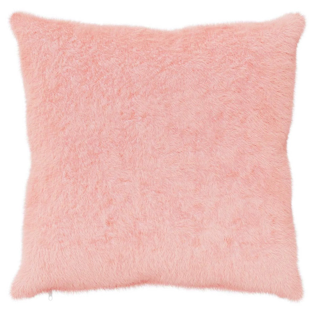 Federa 2 pz HEERLEN Rosa 60 x 60 cm Pelliccia di Coniglio Finta 912817