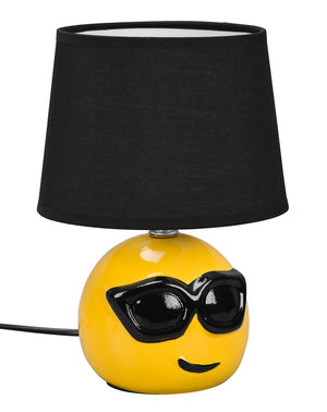 Lampada da Tavolo da Interno Attacco E14 in Ceramica Nero