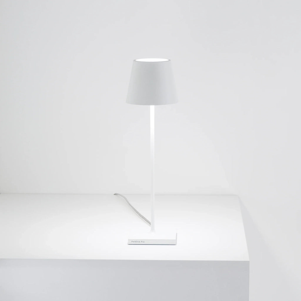 Lampada da Tavolo Poldina Corten 230V con spina LED Dimmerabile 11x38 cm - Design Moderno in Alluminio