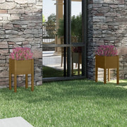 Fioriere da Giardino 2 pz Ambra 40x40x70 cm in Legno di Pino 810796