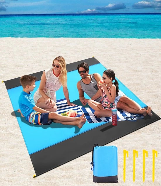 Asciugamano da spiaggia blu grigio - multifunzionale - 1 pezzo - impermeabile