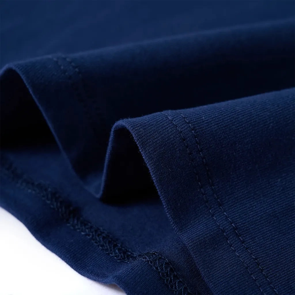 Maglietta Bambina Maniche Lunghe Blu Marino 128 14102