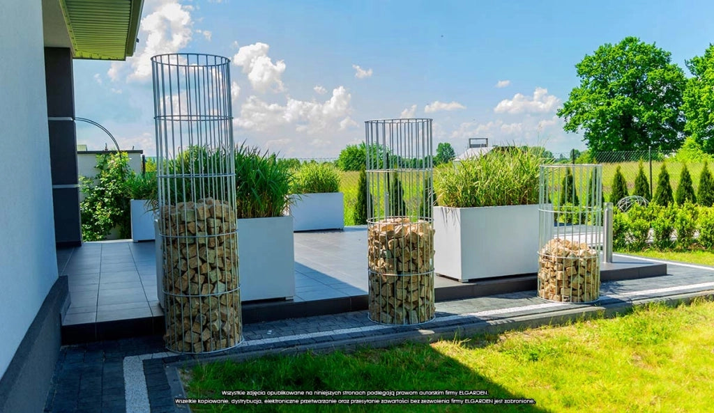 Pergola da giardino KADAX per piante e fiori, palo in metallo da 120 cm + ancoraggi