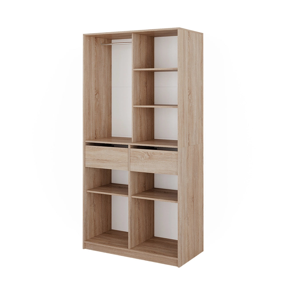 Vicco Armadio Sonoma 100 x 200 cm con 2 cassetti