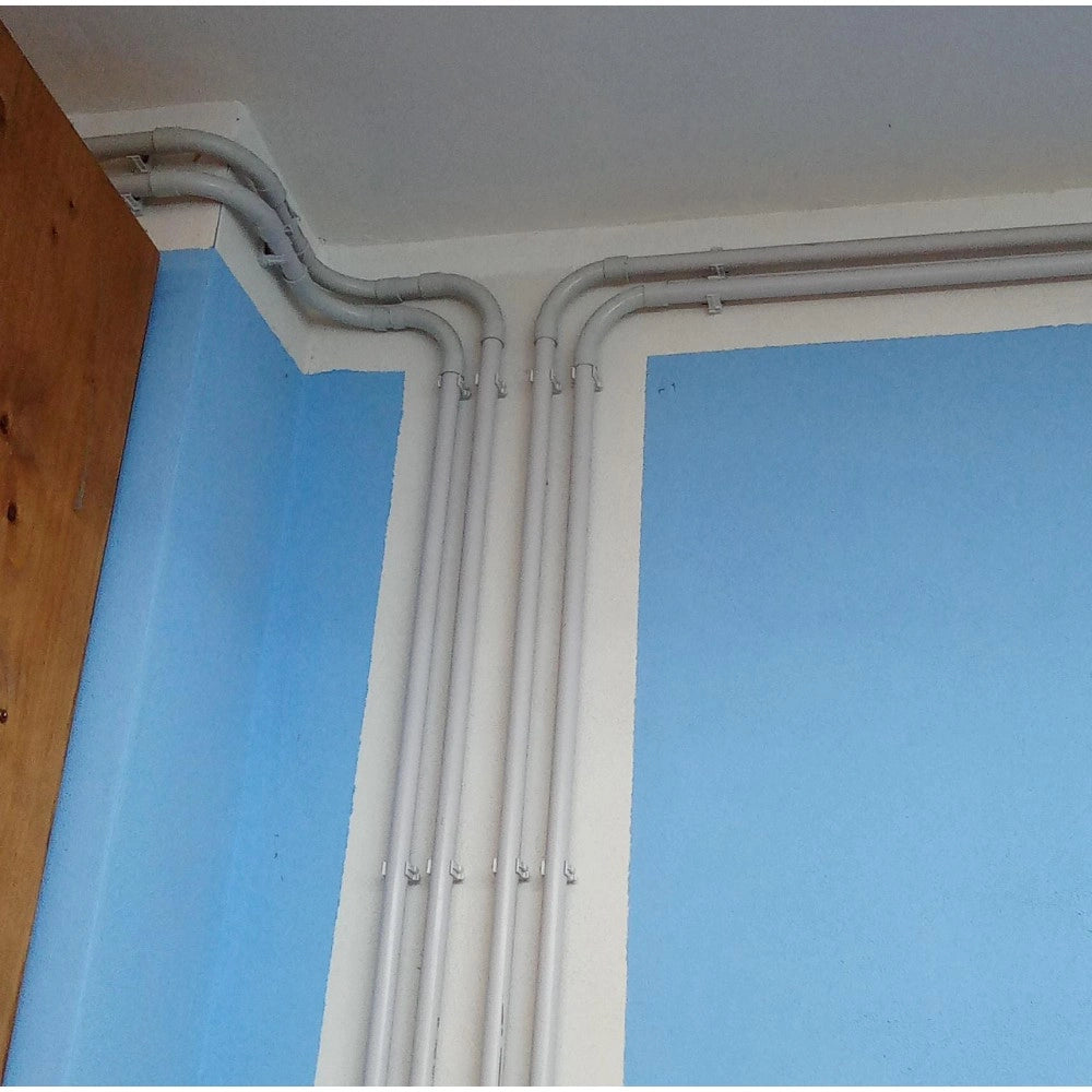 Curva per tubo rigido 16mm - 5pz per impianti elettrici a parete colore grigio