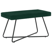 panchina Tinta unita Verde Scuro 80 x 40 x 45 cm Velluto 42038331