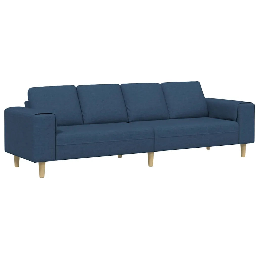 Divano per Soggiorno Blu 250 x 77 x 76 cm Poliestere 3335088