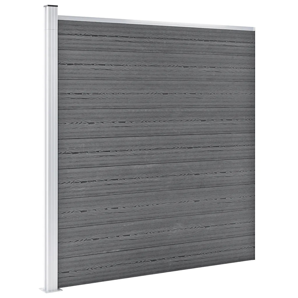 Pannello di Recinzione in WPC 1218x186 cm Grigio 3053230