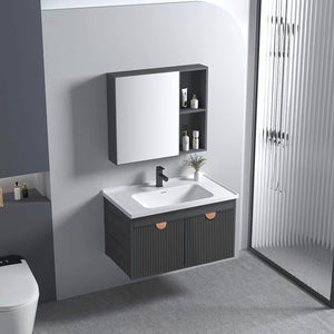 Set Di Mobili Da Bagno Con Lavabo Mario 60cm Grey