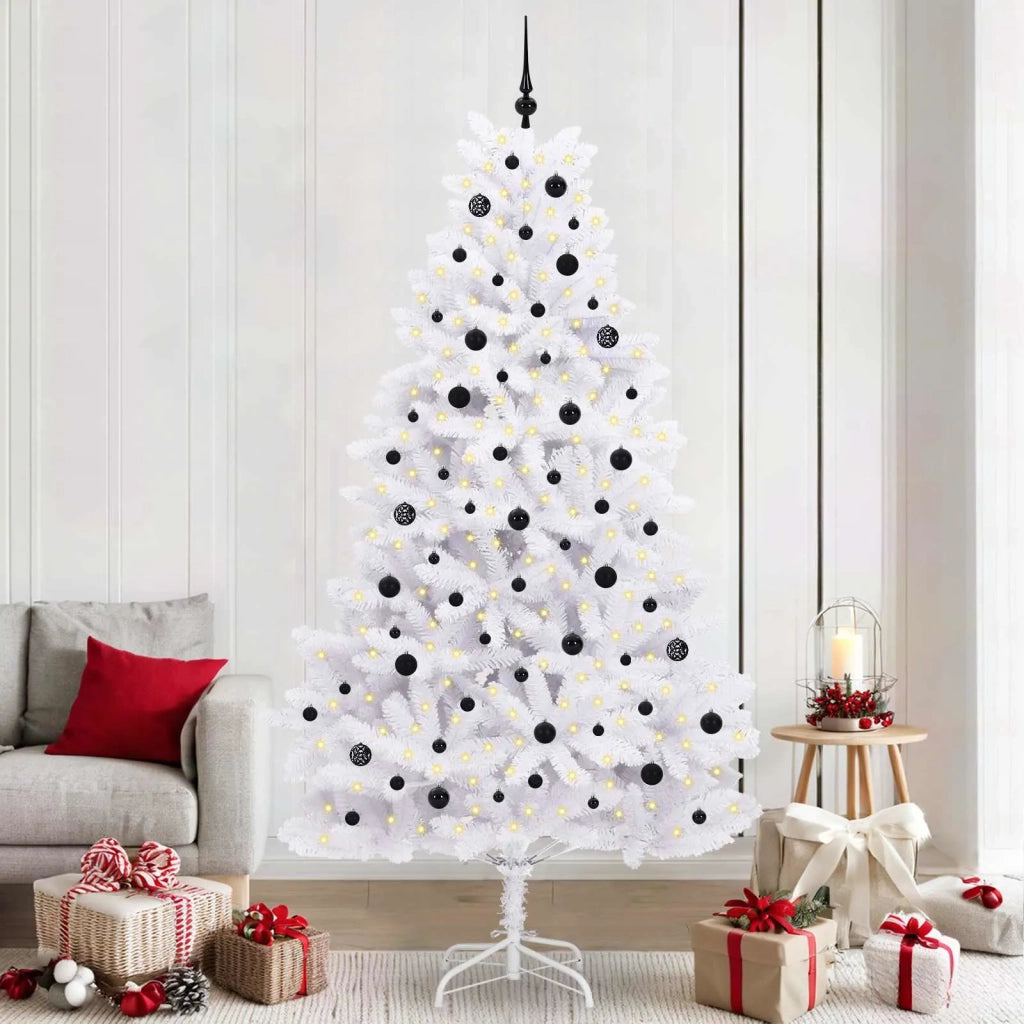 Albero di Natale | Decorazioni natalizie Artificiale con Rami Pieghevoli Bianco 240 cm