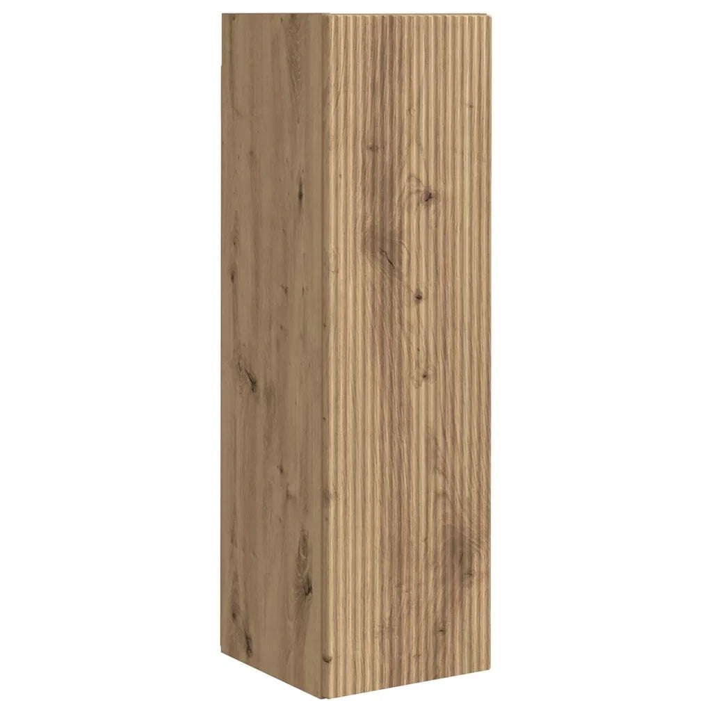 Mobile TV da parete-Mobile TV a Muro-Credenza TV Rovere Artigianale 30 x 31 x 100 cm